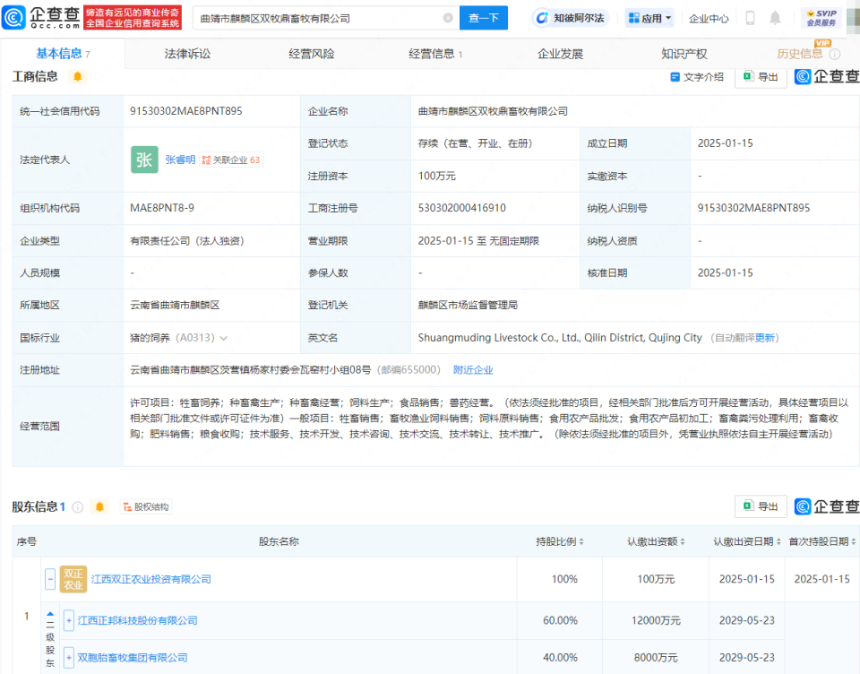 正邦科技成立畜牧公司，加速布局畜牧漁業(yè)飼料銷售